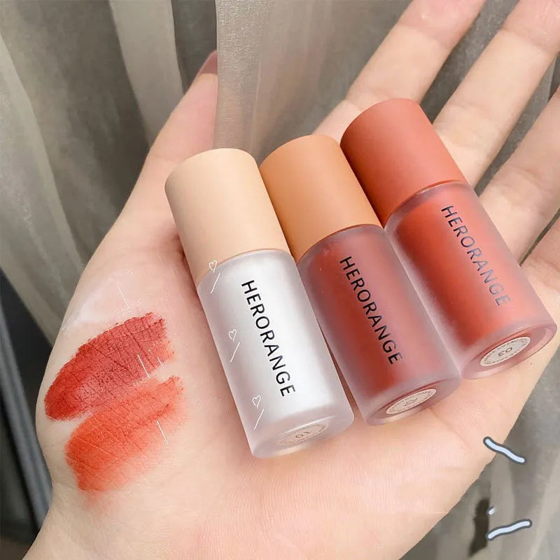 Matte whitening primer lip milk lip gloss set three packs milkshake lip glaze in three colours