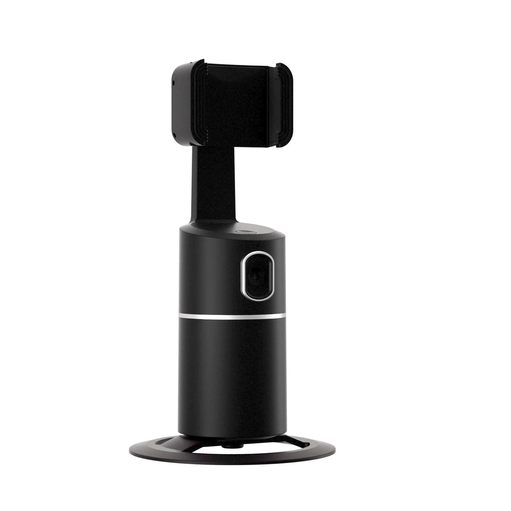 Smart tracking gimbal stabilizer with 360-degree rotation for mobile phones in black, pink, or white