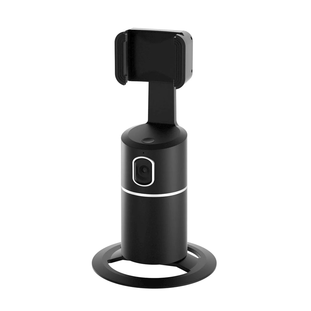 Smart tracking gimbal stabilizer with 360-degree rotation for mobile phones in black, pink, or white
