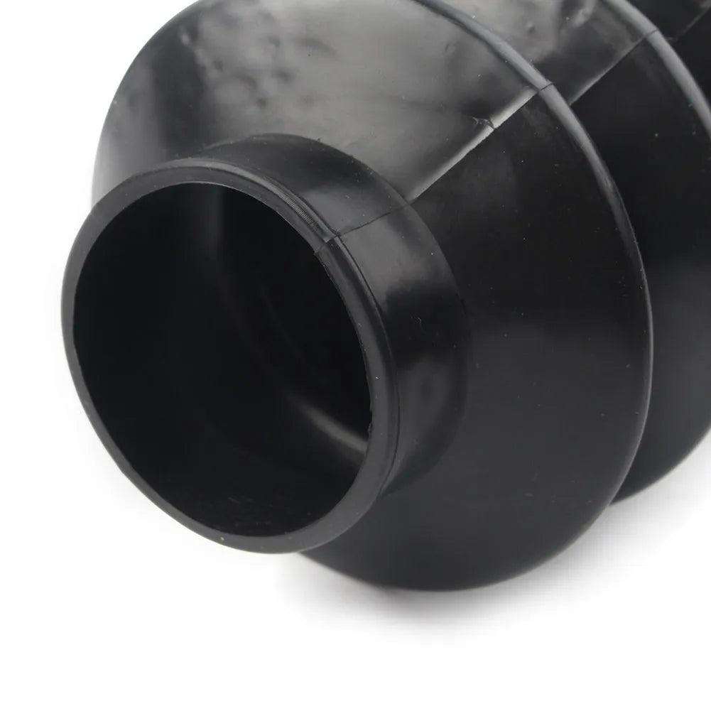 Pair of black rubber front shock absorber dust covers for motorcycle forks