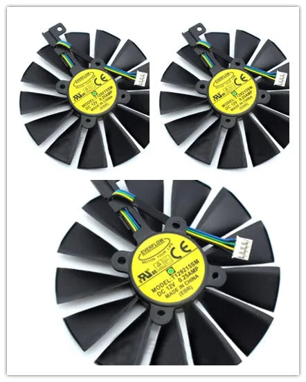 EVERFLOW T129215SM graphics card cooling fan 95mm x 95mm x 10mm with 4-pin cable