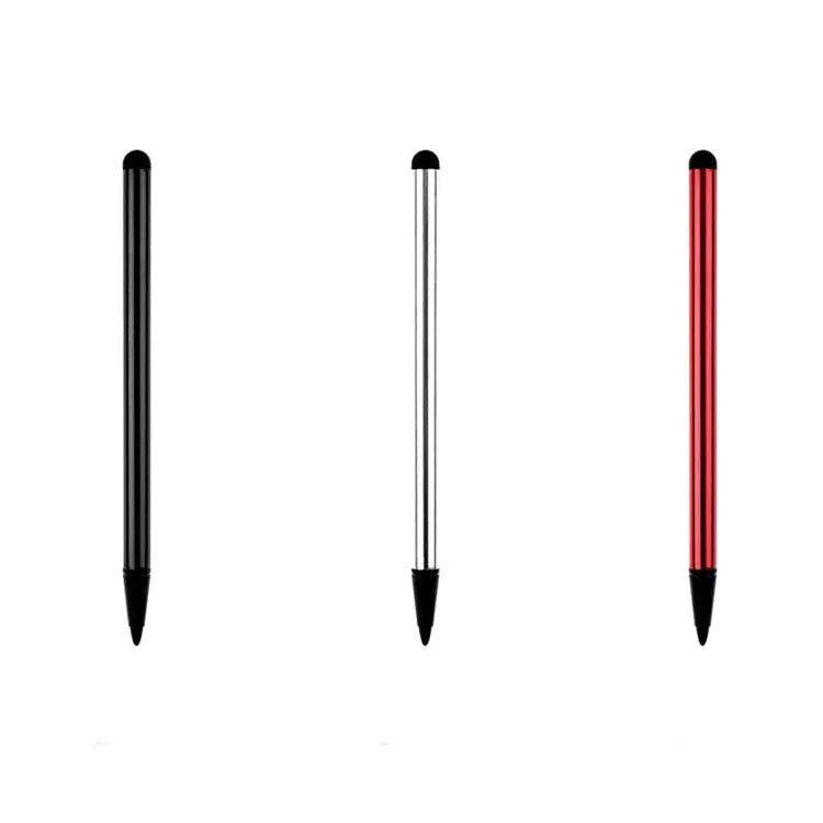 Resistive capacitive pen stylus 12cm length silver black red 3pcs set for mobile phone