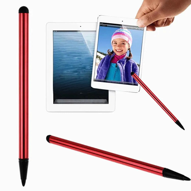 Resistive capacitive pen stylus 12cm length silver black red 3pcs set for mobile phone