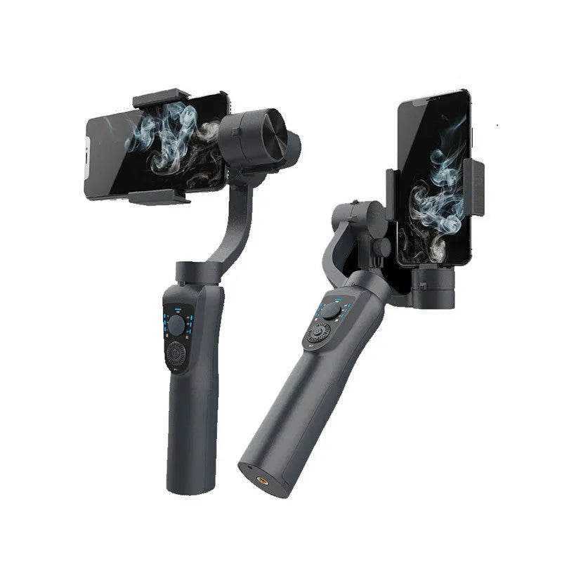 Mobile phone three-axis stabilizer with extension rod and tripod accessories