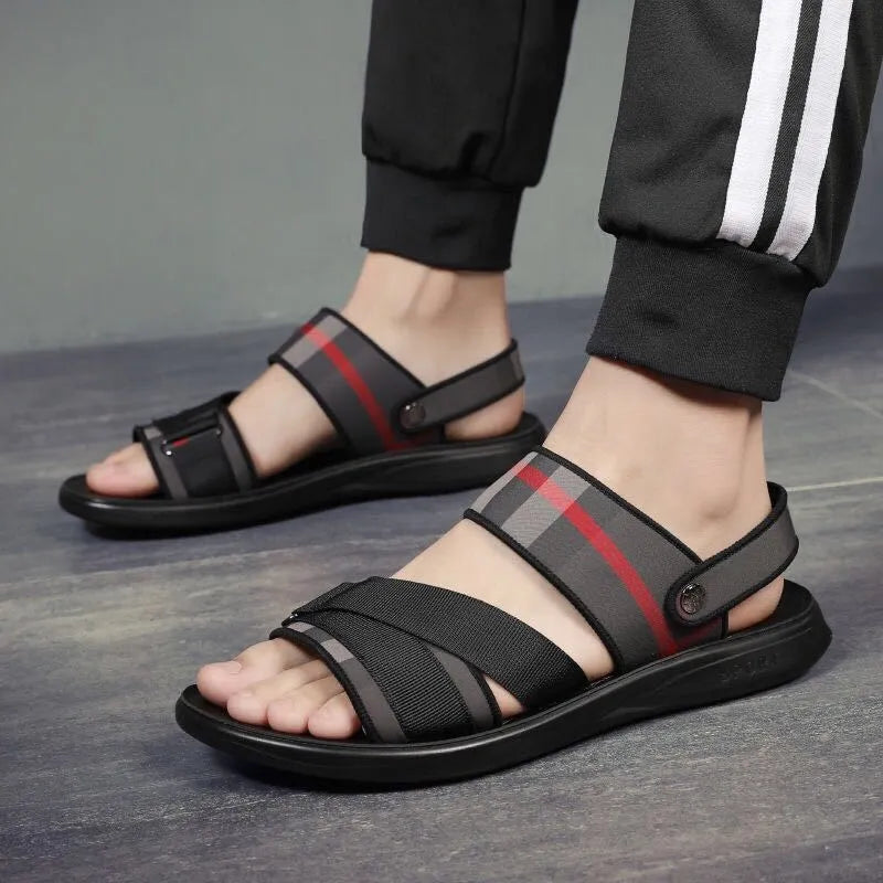 Youth sports sandals in leisure style with Lycra upper and polyurethane sole