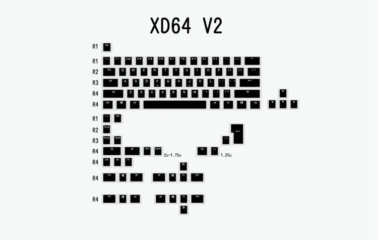 White and black PBT doubleshot pudding keycaps with translucent side legends for mechanical keyboards.