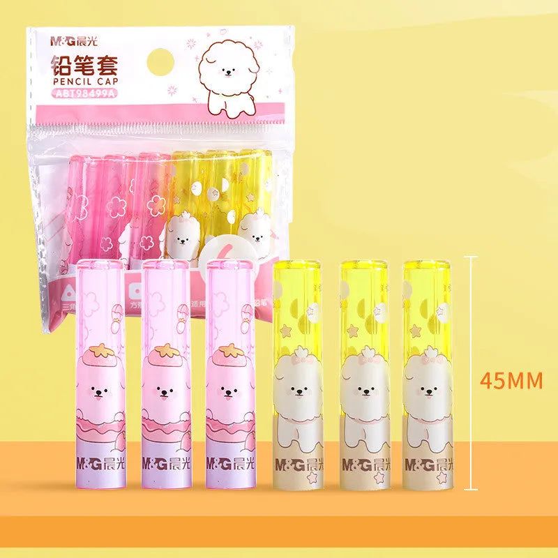 24-pack children pen caps with safety vent in White Rabbit, Little Dinosaur, Blue Puppy, and Pink Puppy designs