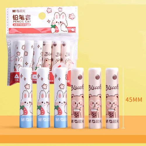 24-pack children pen caps with safety vent in White Rabbit, Little Dinosaur, Blue Puppy, and Pink Puppy designs