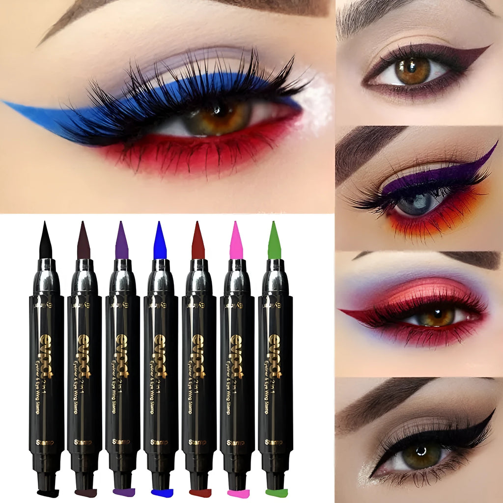 Evpct double color seal eyeliner 15.5g in 03 Brown shade with twist-up cap