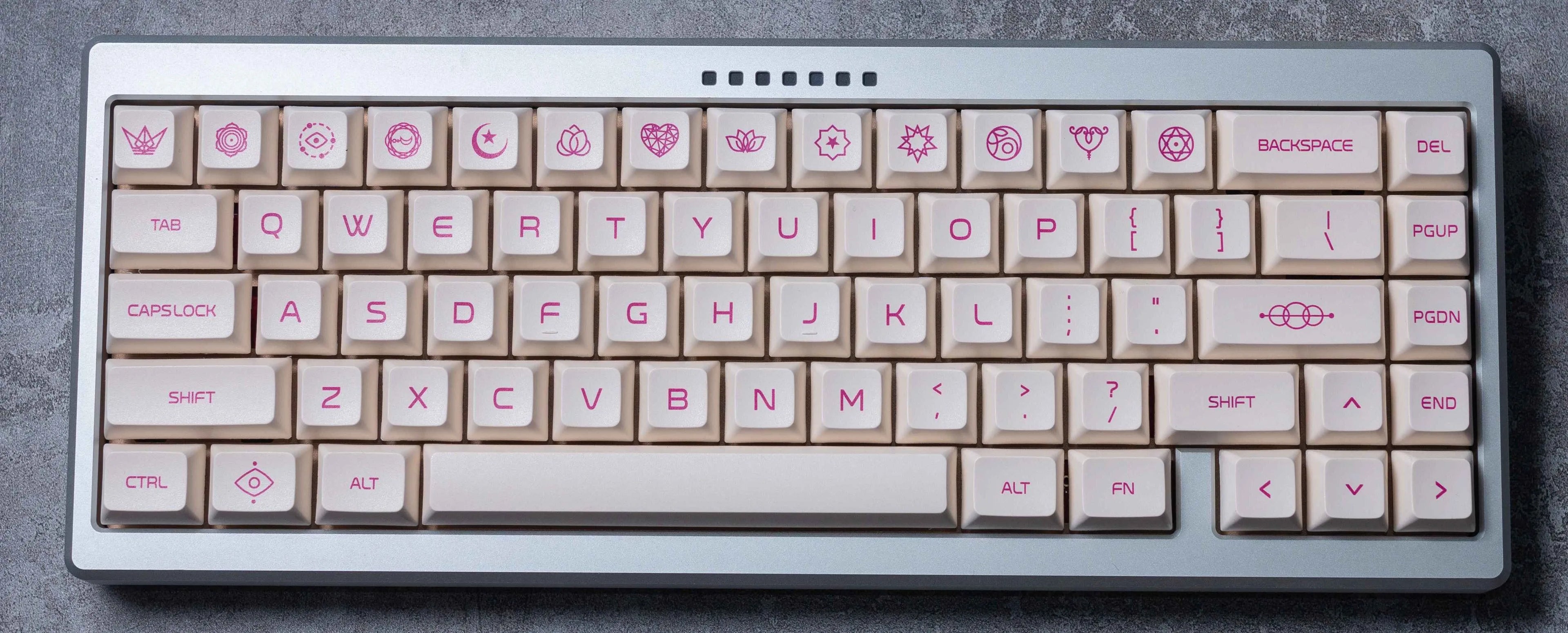 Ice Cream Macaroni Key Cap set with wireless USB connection, available in Ice Cream Cup, Macaroon, Milk Violet, and Shiba Inu colours