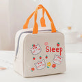 Insulated Oxford cloth lunch bag with thickened thermal layer in office setting