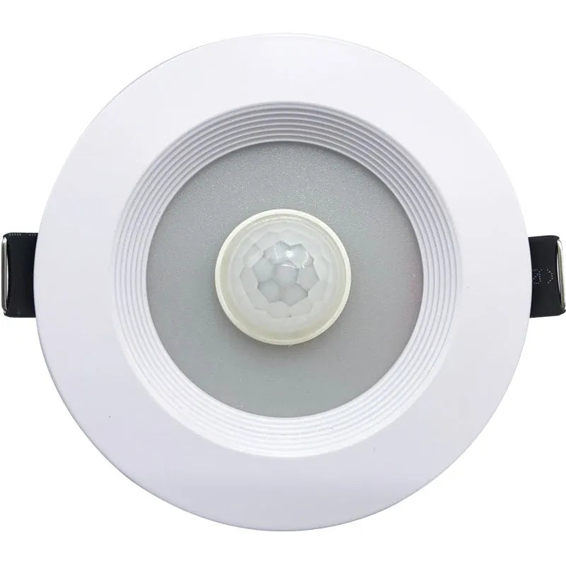 Infrared motion sensing LED downlight spotlight with aluminium housing for ceiling installation