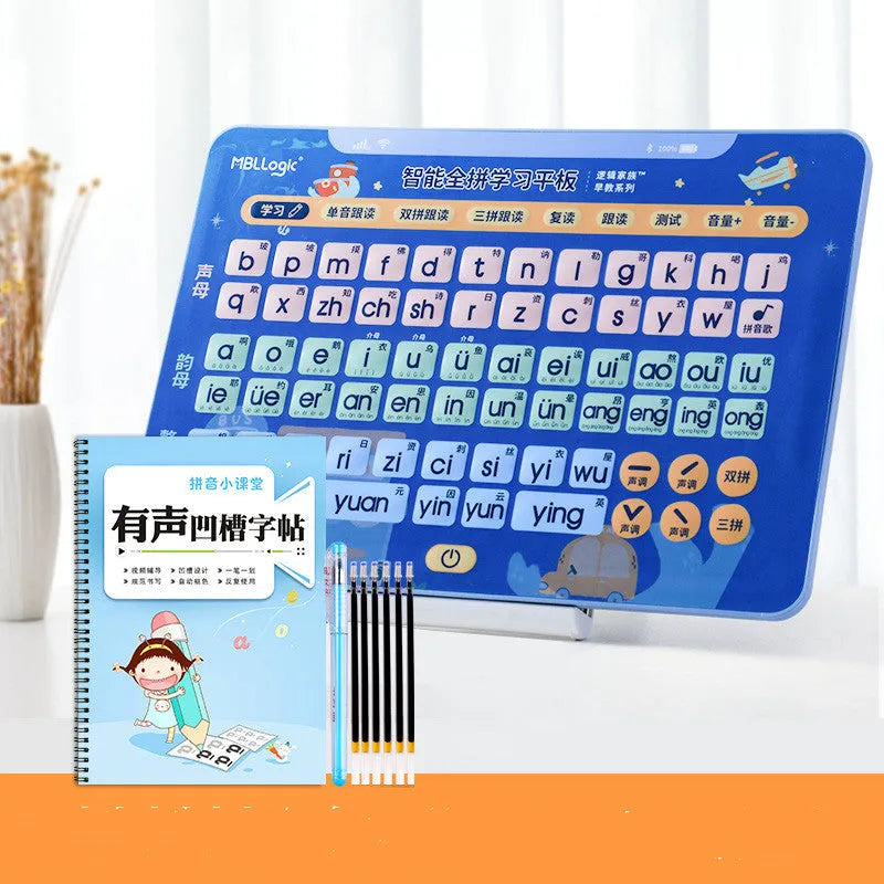 Educational audio wall chart for Chinese character and pinyin learning with plastic construction