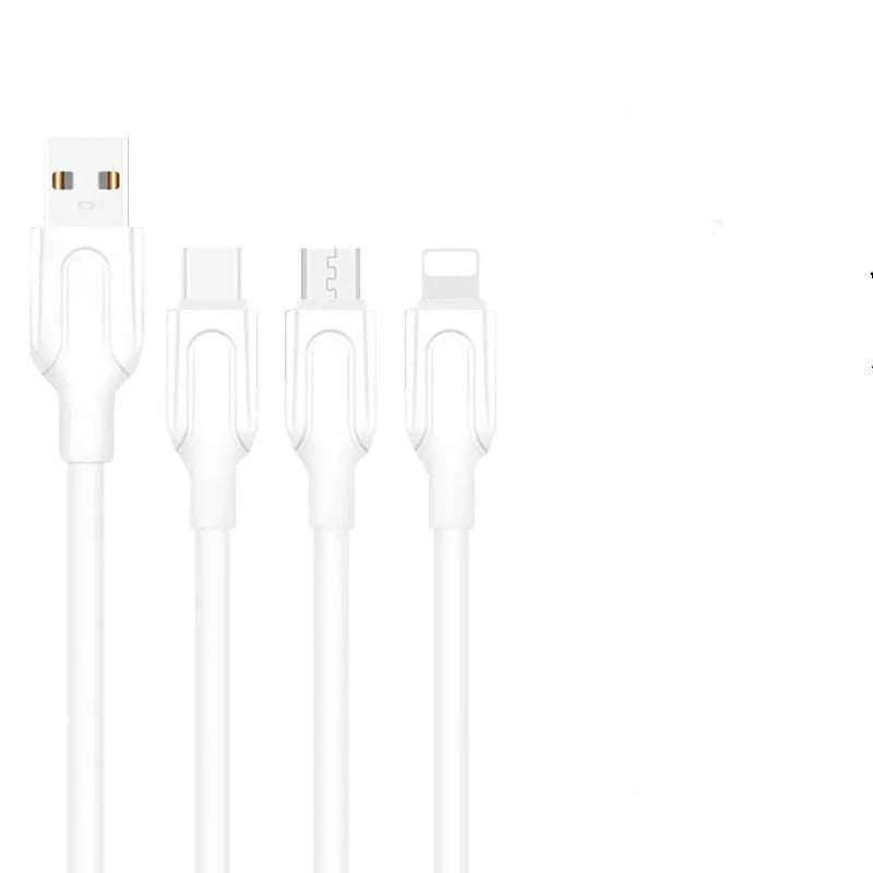Fast charging USB cable in black, 5A single-head connector for Android Type C or iPhone, 1m length