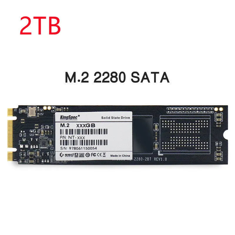 KingSpec M.2 NGFF 2280 SATA SSD internal solid state drive in black colour