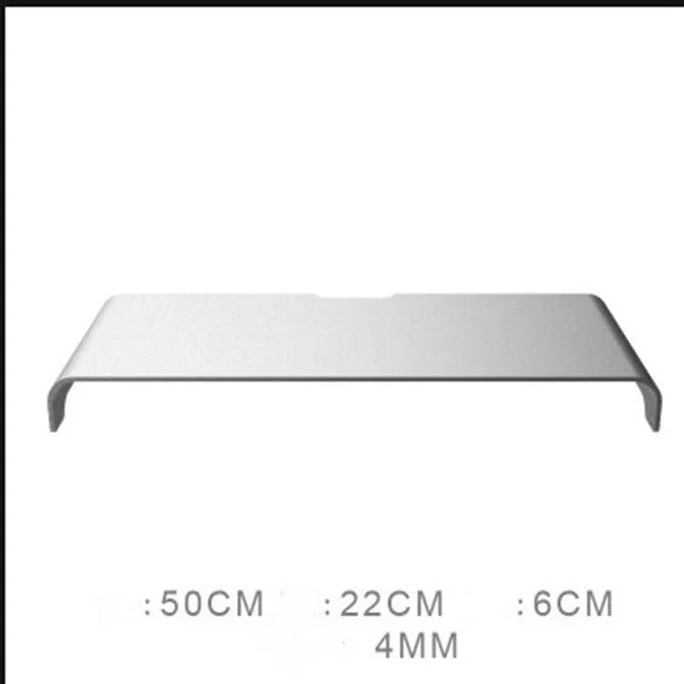 Silver aluminium alloy computer monitor increase rack size 42x22x6cm with open base storage