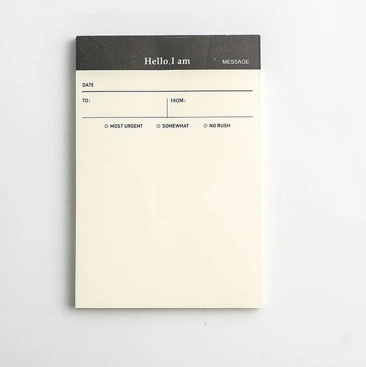 Business day planner notepad with paper cover, 52 pages, four colour options for daily plan, message book, schedule book, calendar