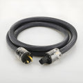Pure copper HiFi power cord with US plug, 1.5 metre length for audio amplifier connection