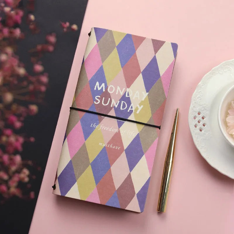 Soft cover TN hand book notebook with simple design in five colour options