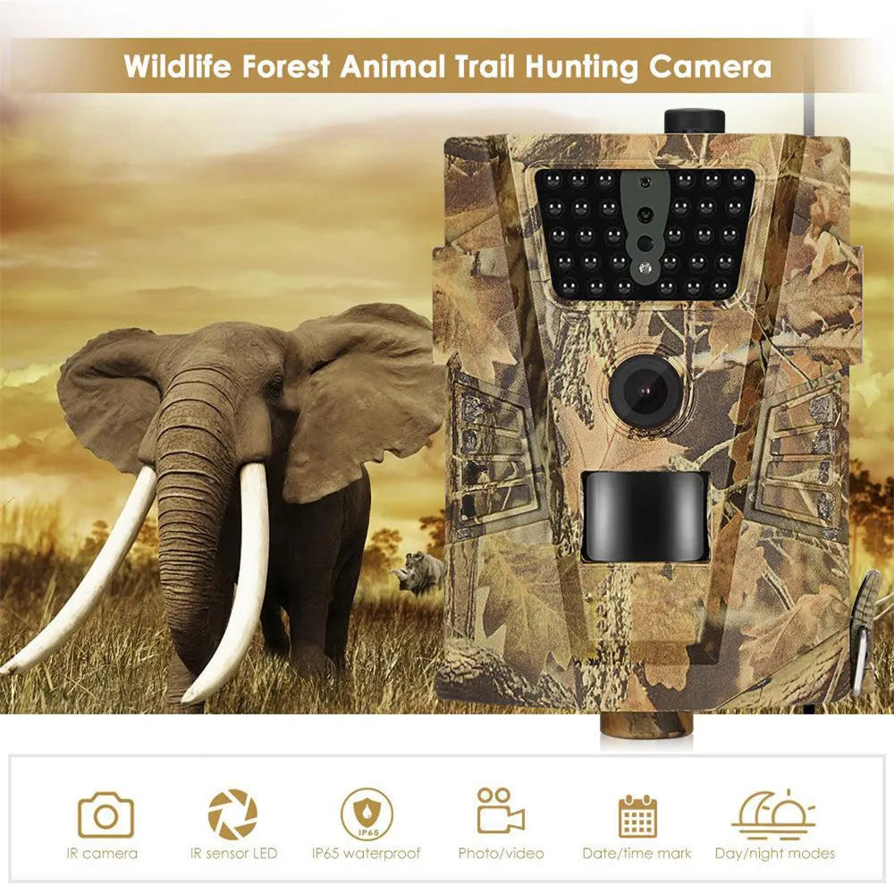 Orchard surveillance anti-theft camera with night vision LEDs and mounting bracket