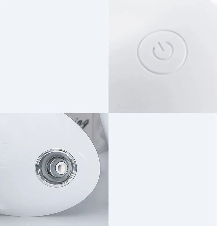 Small round white USB humidifier and aromatherapy diffuser with water tank
