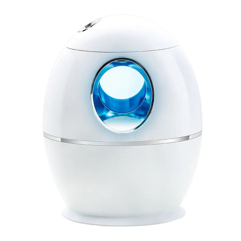 Small round white USB humidifier and aromatherapy diffuser with water tank