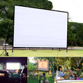150-inch white polyester soft foldable projector screen showing 4:3 aspect ratio