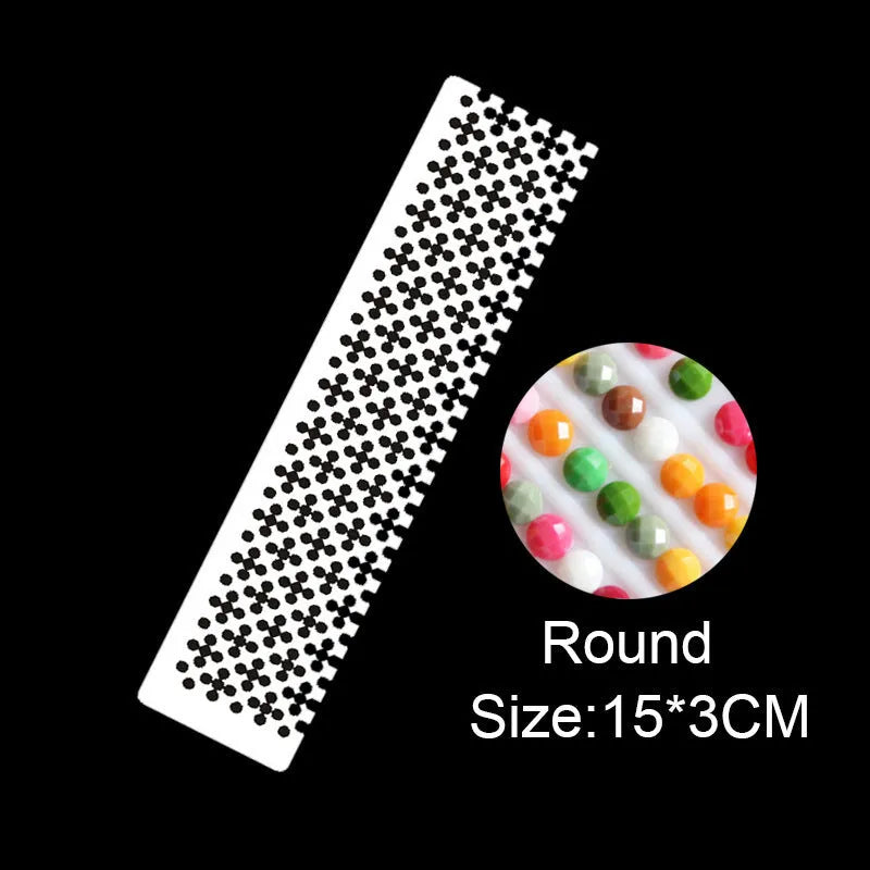 Stainless steel diamond painting grid ruler showing square and round patterns with plum ruler design