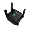 PIXLINK AC24 dual-band wireless WiFi extender router in black and white colour options