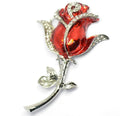 Diamond-studded metal rose flower crystal USB flash drive with USB 2.0 interface in blue colour option