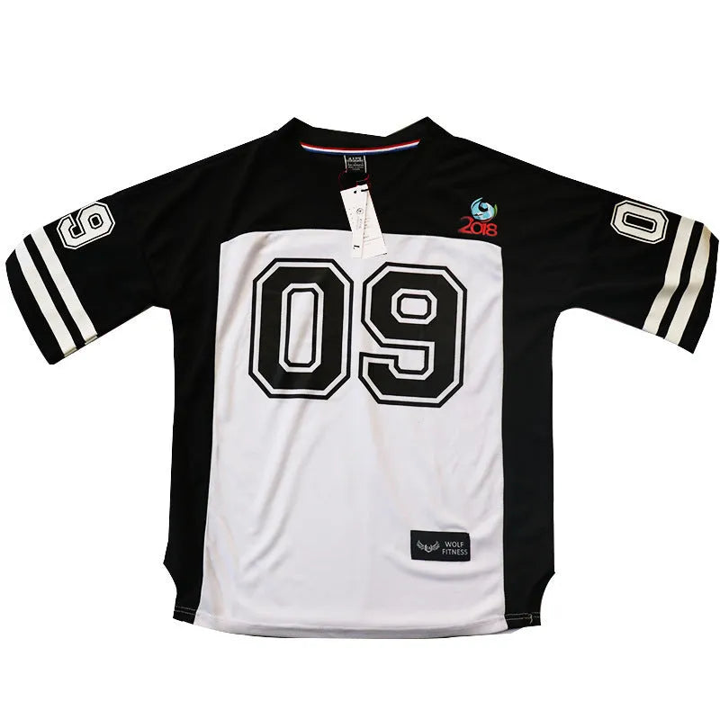 Oversized mesh t shirt for men in black with round neck and short sleeves