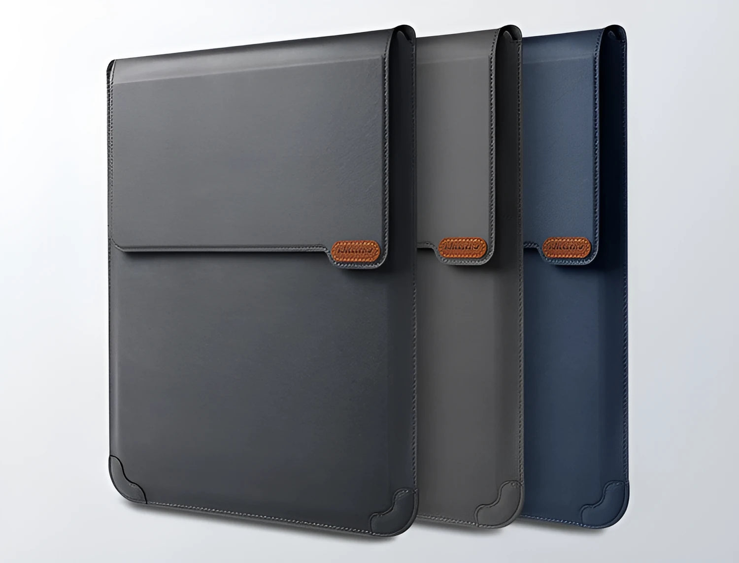 Multifunctional computer bag for 14-inch and 16-inch notebooks, flip-type stand, PU PC EVA, in black, blue, and grey colour options