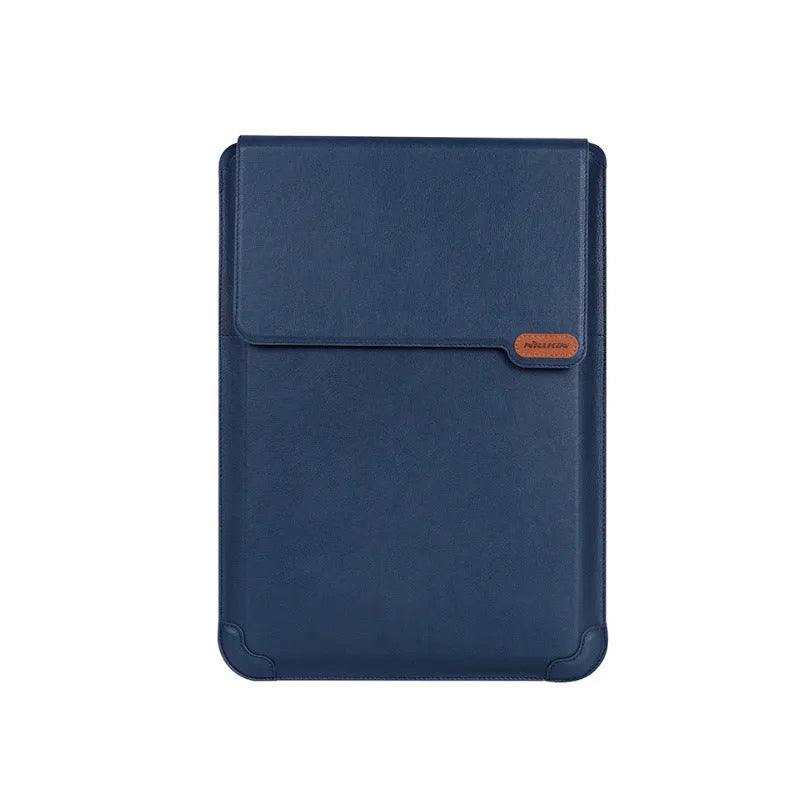 Multifunctional computer bag for 14-inch and 16-inch notebooks, flip-type stand, PU PC EVA, in black, blue, and grey colour options