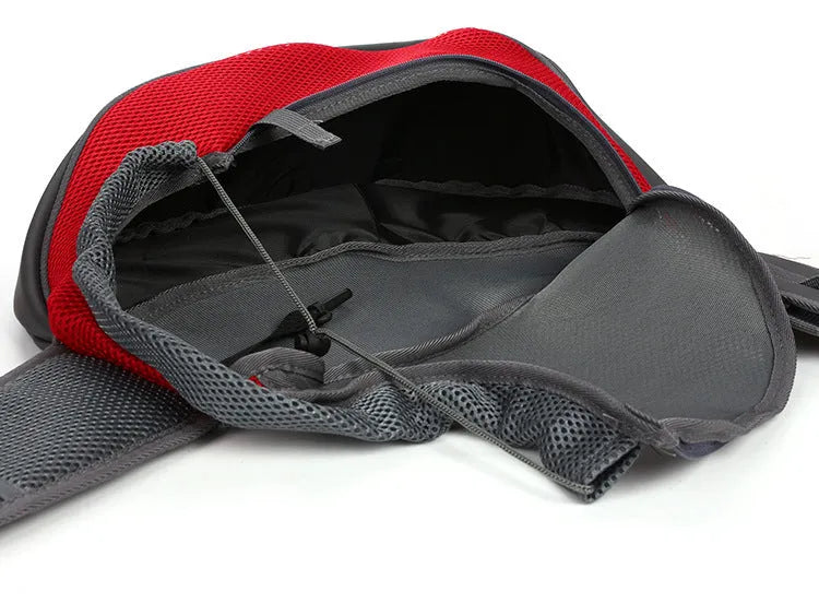 Small dog cat travel bag breathable mesh pet shoulder bag in blue for pets up to 6 kg