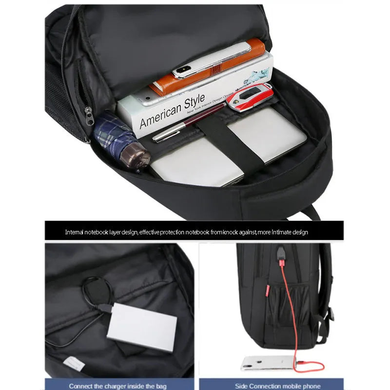 Hard shell computer backpack in square vertical shape, available in black, grey, and purple colours