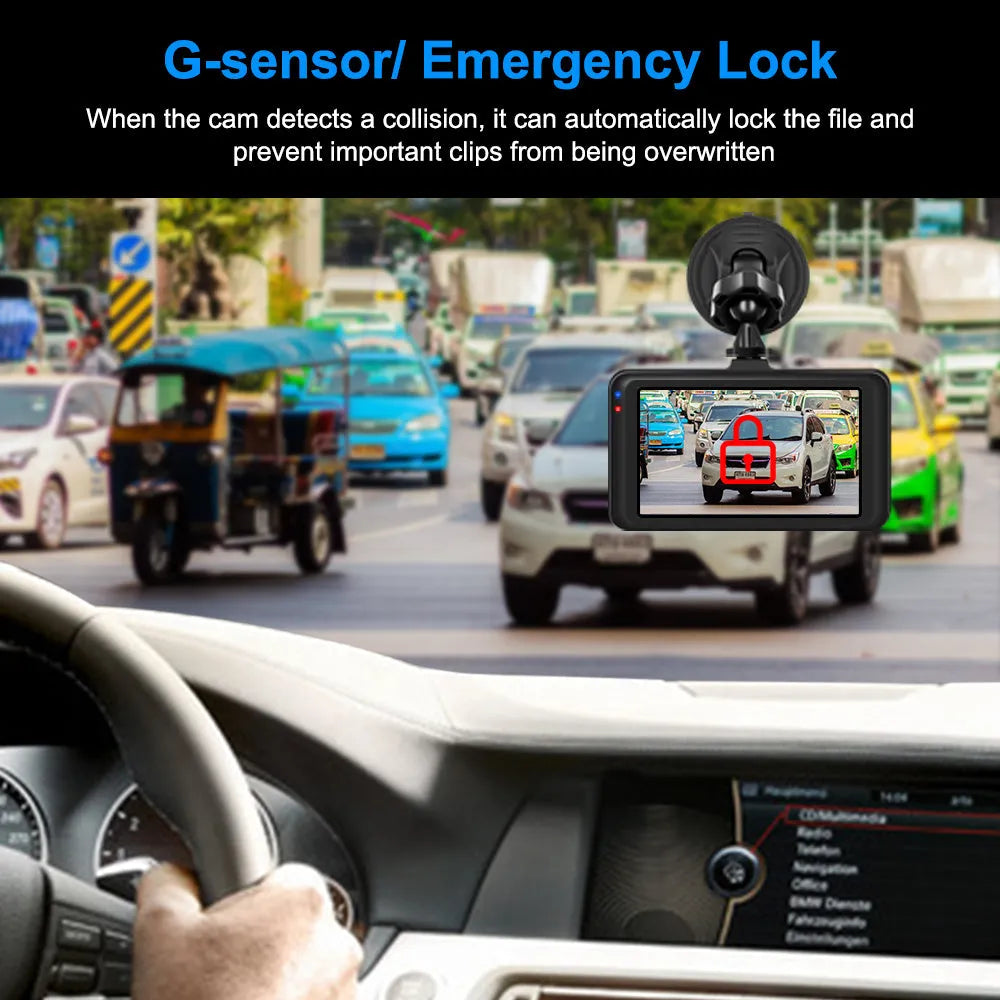 HD night vision driving recorder with 3 inch screen and 140 degree lens compact size