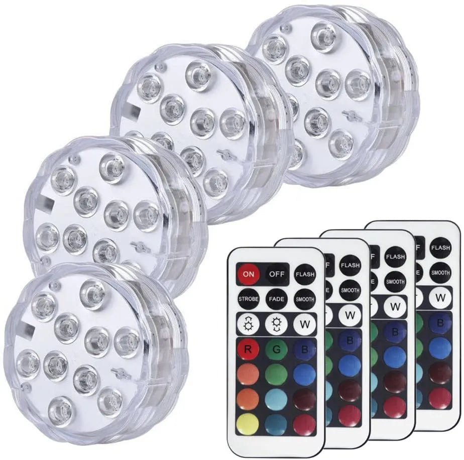 Waterproof LED decorative light with remote control for pool and garden use