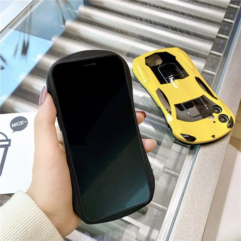 Creative sports car graffiti silicone anti-fall phone case for Apple iPhone back cover
