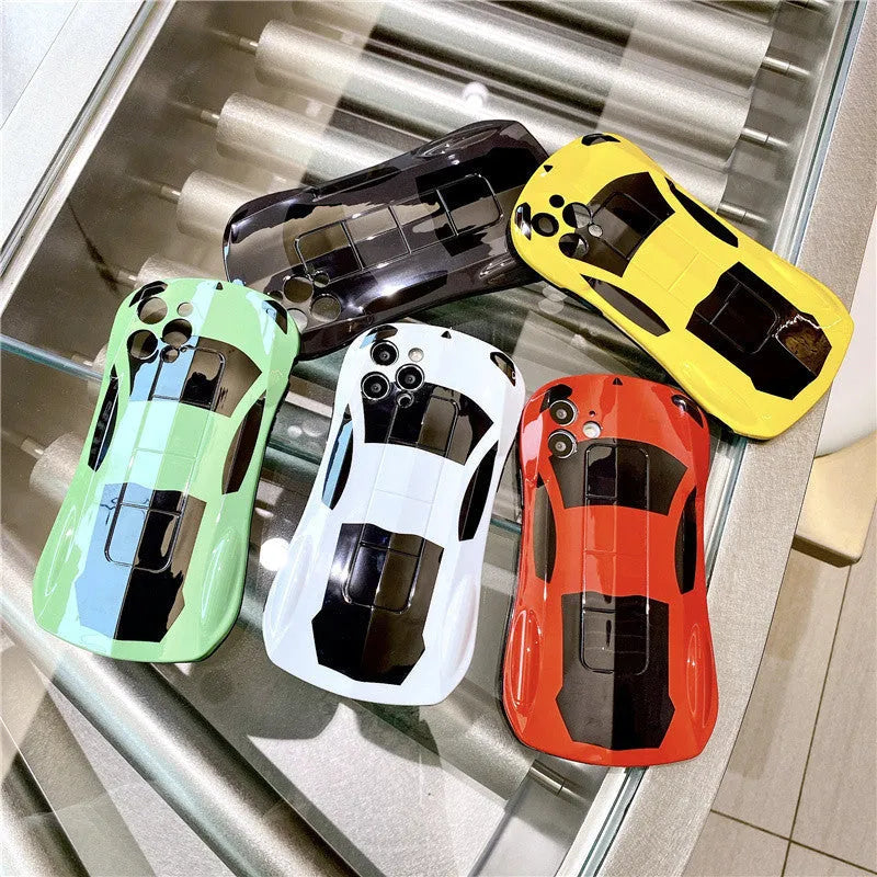 Creative sports car graffiti silicone anti-fall phone case for Apple iPhone back cover