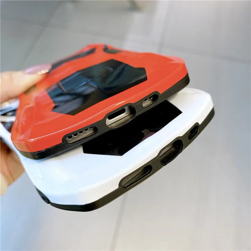 Creative sports car graffiti silicone anti-fall phone case for Apple iPhone back cover