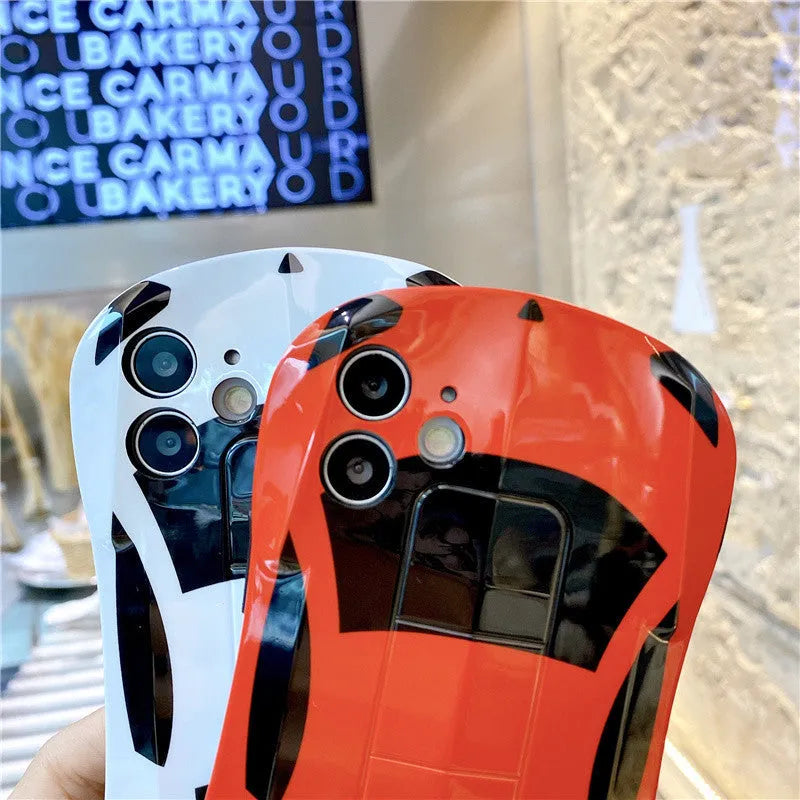 Creative sports car graffiti silicone anti-fall phone case for Apple iPhone back cover