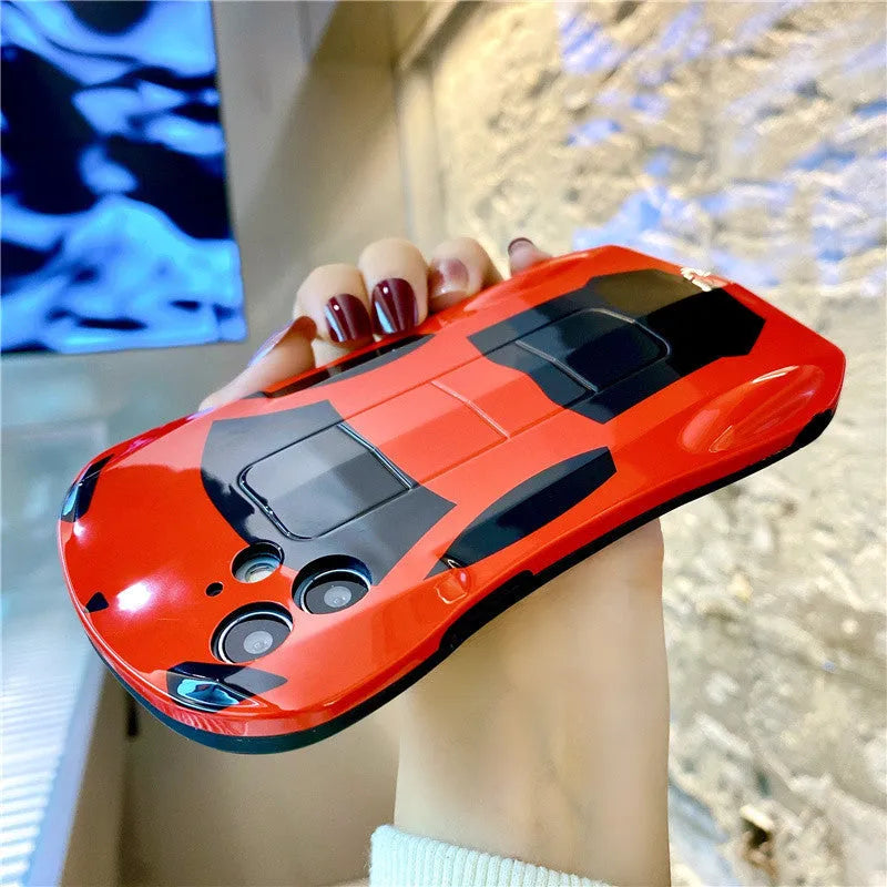 Creative sports car graffiti silicone anti-fall phone case for Apple iPhone back cover
