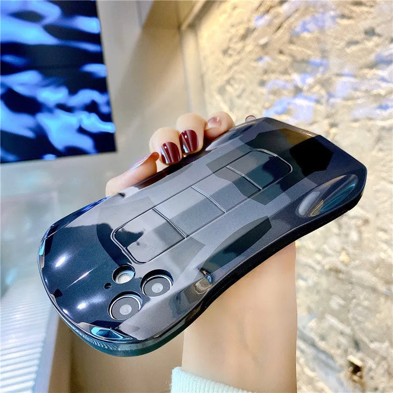Creative sports car graffiti silicone anti-fall phone case for Apple iPhone back cover