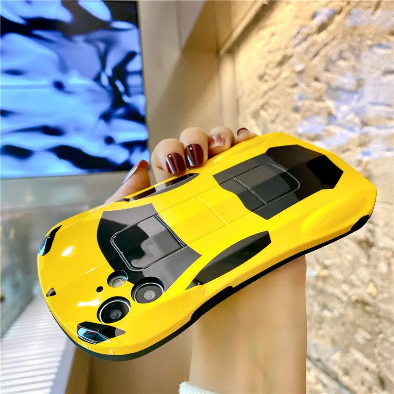 Creative sports car graffiti silicone anti-fall phone case for Apple iPhone back cover