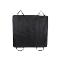 Black waterproof pet car mat with universal fit for five-seater vehicles, measuring 23x15x4cm