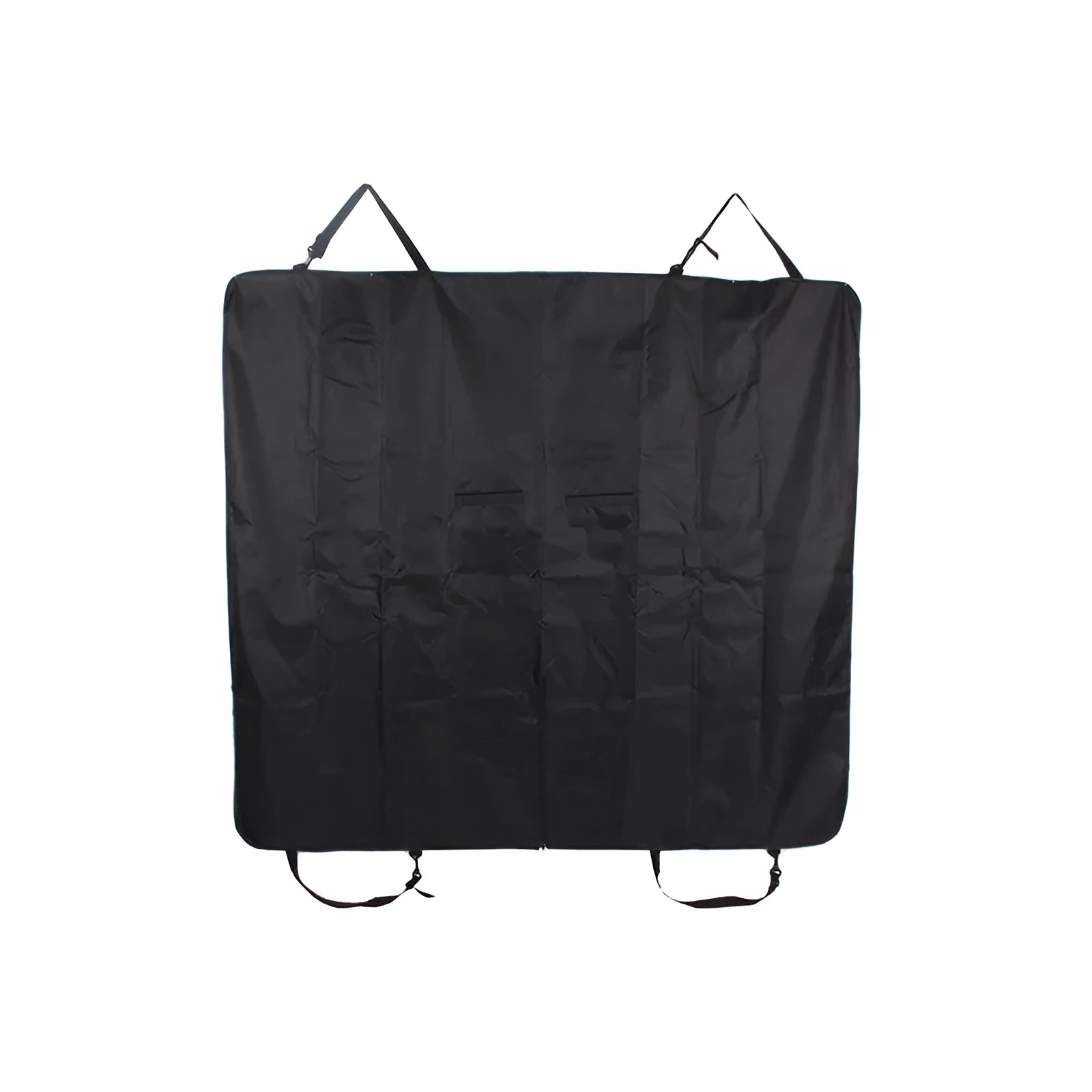 Black waterproof pet car mat with universal fit for five-seater vehicles, measuring 23x15x4cm