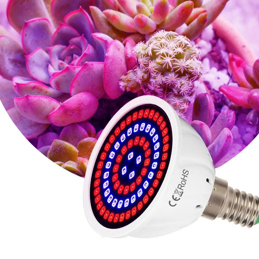 White LED plant growth lamp with 80 beads for indoor potted plant illumination