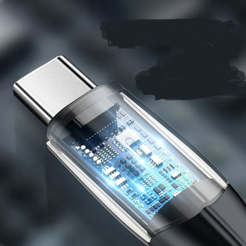 Black and white Baseus Android Micro USB charging cable with thick bold cord and 5A flash charge.