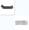 Folding Bluetooth keyboard with 64 ABS keys and black colour, folded for travel