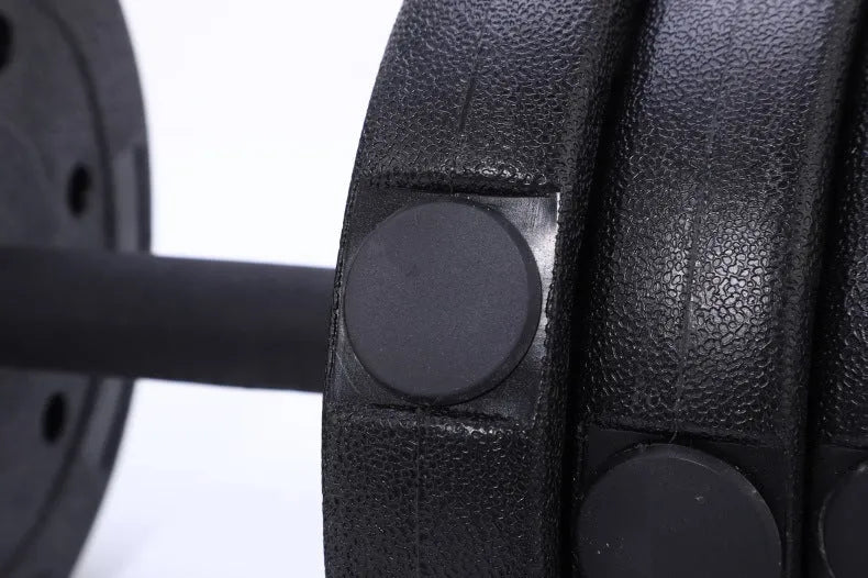 20 kg pair round head rubber coated dumbbells black HDPE grip home gym equipment